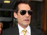 Adrian Pasdar (star of heroes) leaving the studios of Radio 1. London, Britain