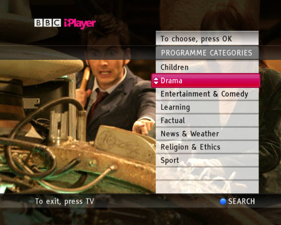 BBC iPlayer on Virgin Media cable