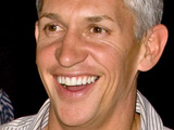 Gary Lineker and his girlfriend Danielle Bux in Cardiff
