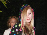 Avril Lavigne departs Koi restaurant, Los Angeles