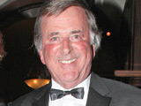 Sir Terry Wogan leaving Sir David Frost's 70th birthday party at the Lanesborough Hotel in London.