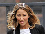 Rachel Stevens leaving GMTV studios carrying a large Louis Vuitton bag, London