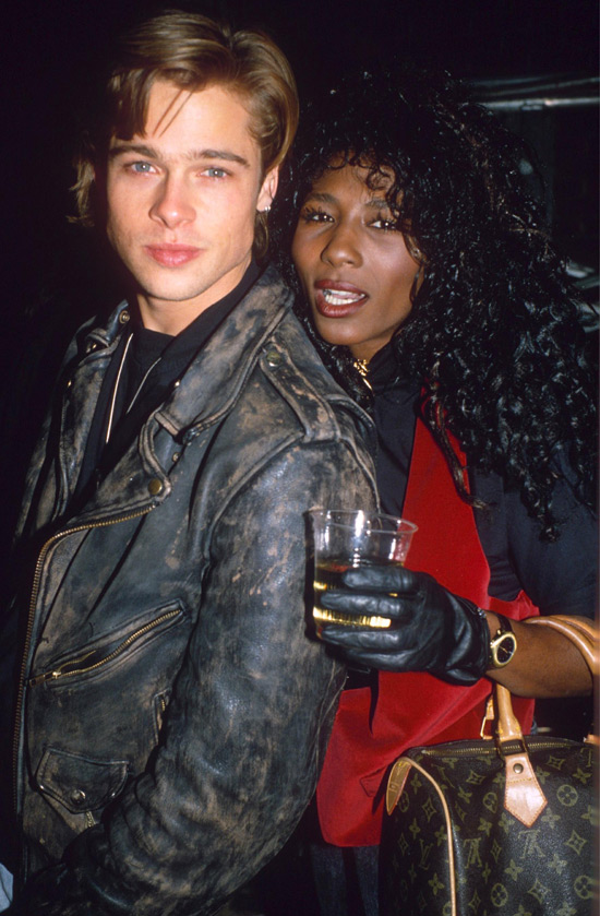 Sinitta with some chap called Brad Pitt in 1988. Whatever happened to him?