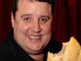 Peter Kay eats a pasty