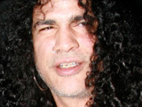 Slash steps out of his car in North Hollywood, Los Angeles