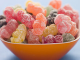 A bowl of jelly babies