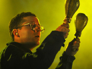 Alexis Taylor of Hot Chip performing live at O2 Academy Leeds