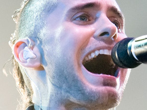 Jared Leto of 30 Seconds To Mars performs on stage at Wembley Arena, London