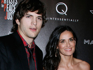 Ashton Kutcher and Demi Moore at the 3rd Annual Pre-Oscar Hollywood Domino Gala