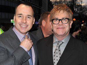 Elton John and David Furnish at the 'Billy Elliot The Musical' fifth birthday performance