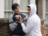 Leon asks a reluctant Fatboy to chain him to the gate.