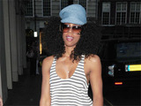 Kelly Rowland outside her hotel in London