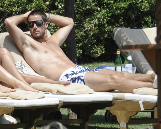 Jamie by the pool
