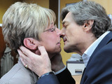 Lewis kisses Deirdre