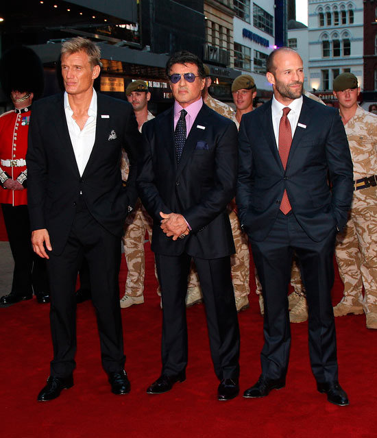 Dolph Lungren, Sylvester Stallone and Jason Statham