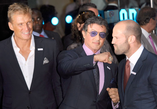 Dolph Lungren, Sylvester Stallone and Jason Statham