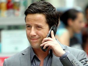 Ross McCall whilst filming for 'White Collar'