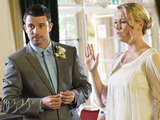 As the ceremony begins, Janine stops it, and takes Ryan to one side.