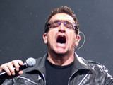 Bono in concert with U2