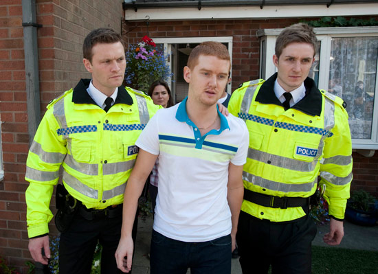 The police arrive to arrest Gary