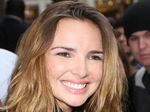 Nadine Coyle outside the BBC Radio 1 studios in London