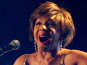 Dame Shirley Bassey performing at the 'Welcome To Wales' concert