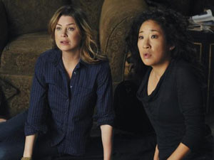 Meredith and Cristina in Grey's Anatomy S07E02