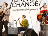 The Hoosiers performinga t the opening of the new £500 million shopping centre One New Change