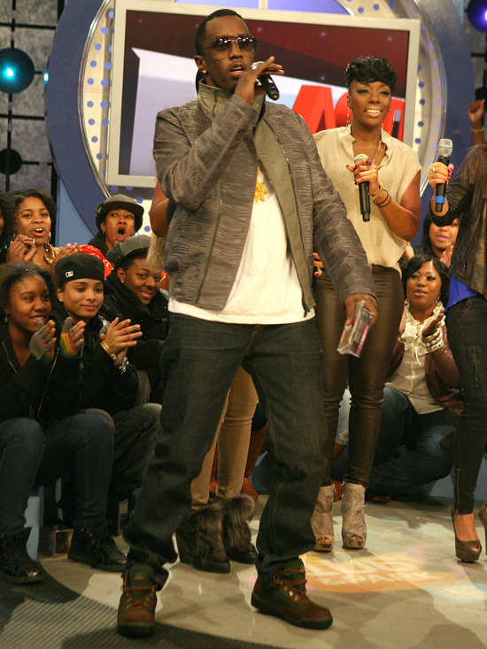P Diddy aka Sean Combs takes over 106 and Park New York City