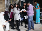 The Argee Bhargee is full of young women who have arrived to interview for the waitress job.