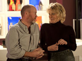 Glenda arrives at the club in a businesslike mood to meet Phil and Shirley.