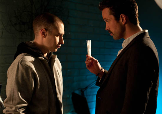 Hollyoaks - Brendan Brady (Emmett Scanlan) and Gaz Bennett (Joel Goonan)