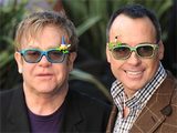 Sir Elton John and David Furnish at the London premiere of 'Gnomeo & Juliet' in Leicester Sqaure