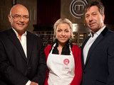 Masterchef contestant Alice with John and Gregg
