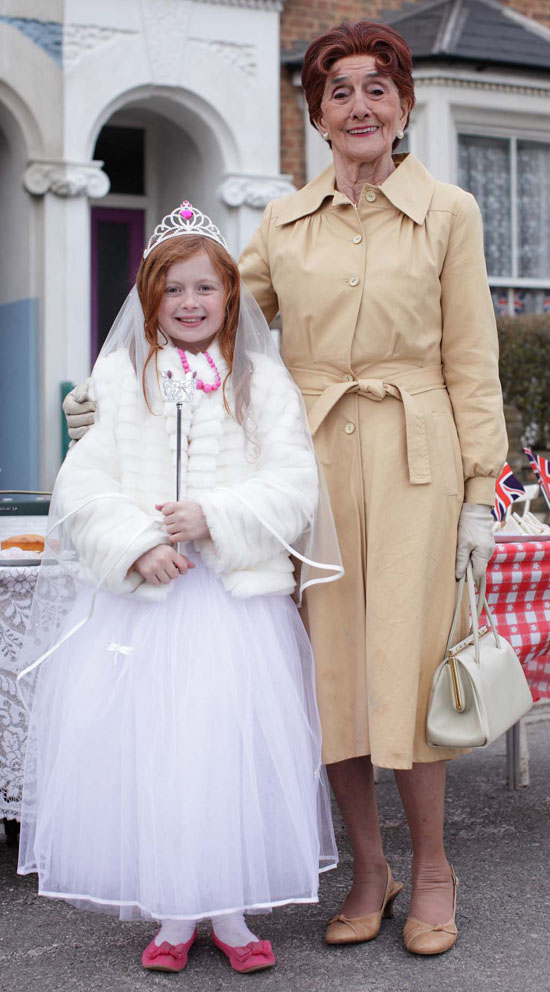 EastEnders - Tiffany Dean (Maisie Smith) and Dot Branning (June Brown)