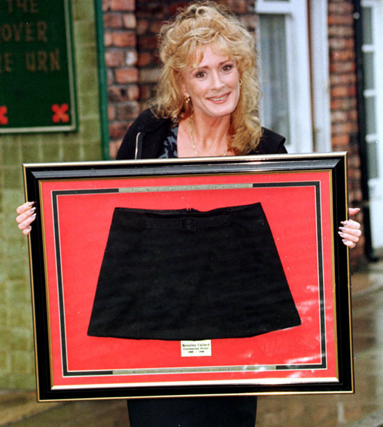 Callard with one of her trademark miniskirts