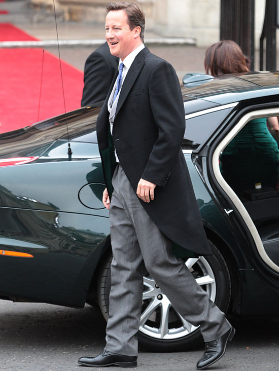 david cameron royal wedding. David Cameron arrives