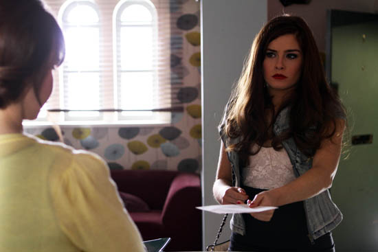 Mitzeee Minniver (Rachel Shenton) with Nancy Hayton (Jessica Fox)