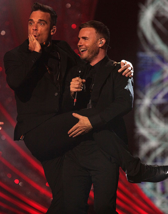 Robbie Williams and Gary Barlow NMAs