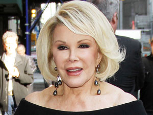 Joan Rivers outside the Ed Sullivan Theater for 'The David Letterman Show'