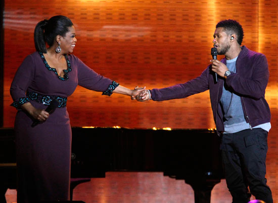 Oprah Winfrey and Usher