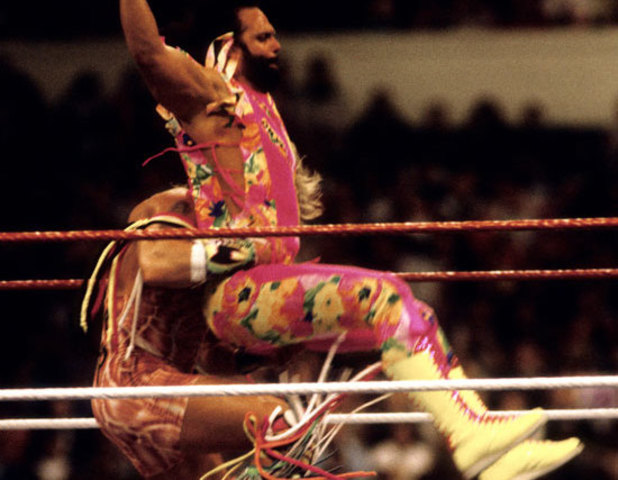 Randy Savage takes down The Ultimate Warrior