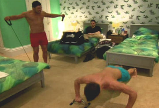 Geordie Shore lads working out