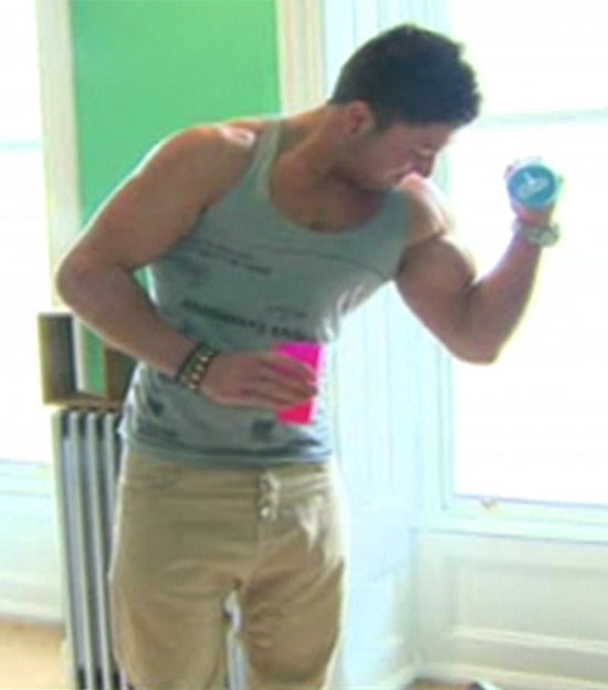 Geordie Shore lads working out
