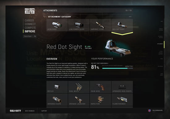 Call of Duty Elite: Red Dot Sight