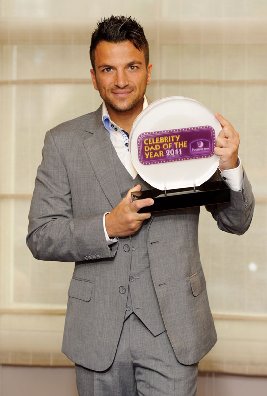 Peter Andre is crowned Premier Inn Celebrity Dad of the Year
