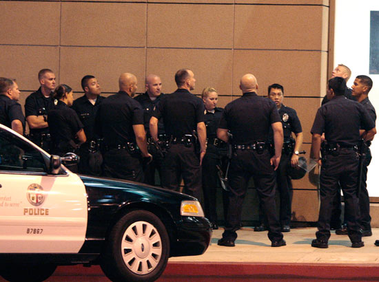 Police at the Electric Daisy Carnival Experience premiere