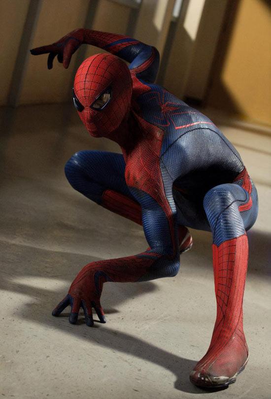 The webslinger in action