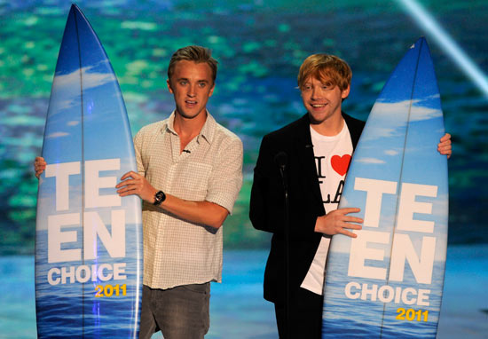 Tom Felton and Rupert Grint