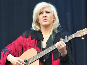 Ellie Goulding performs a set at Weston Park, Staffordshire